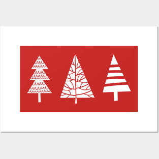 Minimalist Christmas Tree Posters and Art